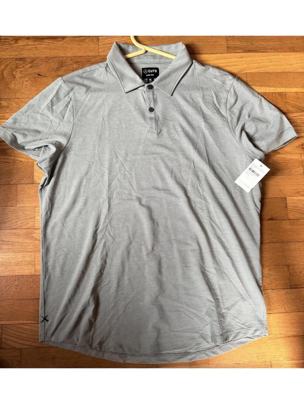 2XL - Men - CUTS Curve-Hem Sage Polo (NWT)